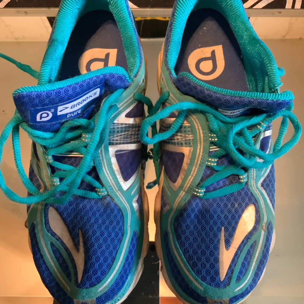 Brooks Pure Flow running shoes.